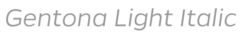 Gentona Light Italic
